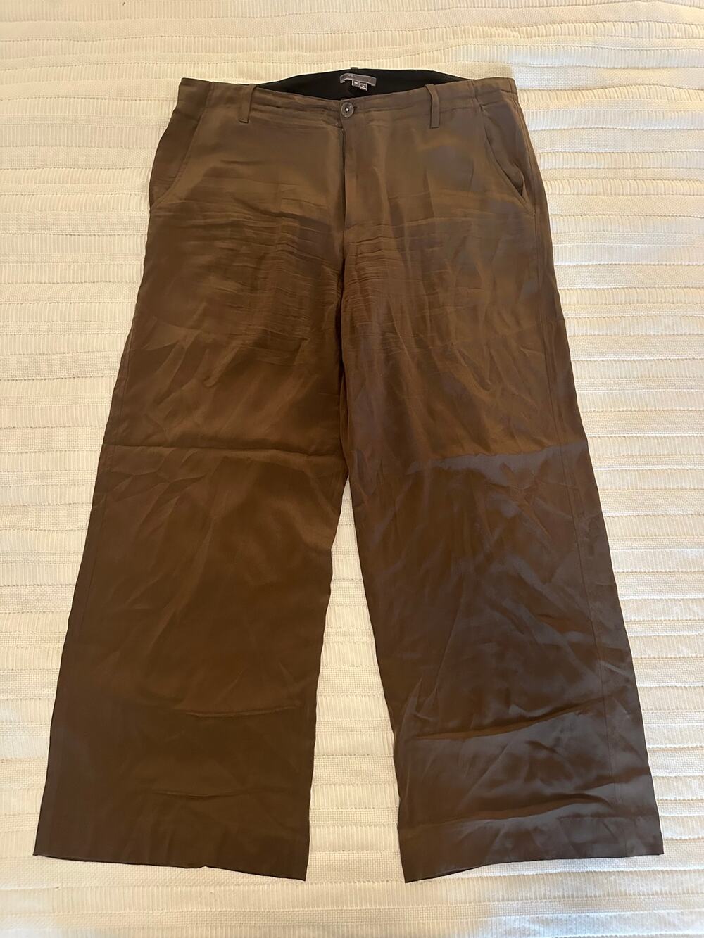 Vince 12 Silk Wide-Leg Trousers